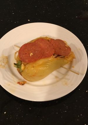 A picture of Pasta Stuffed Roasted Italian Peppers.