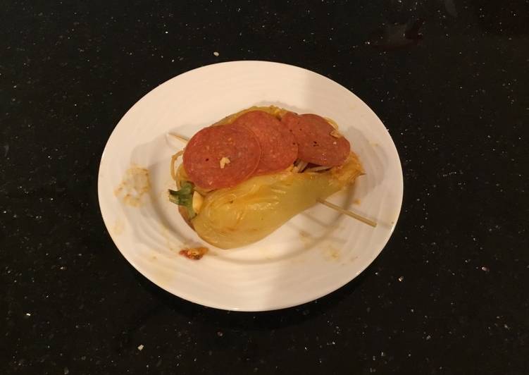 Recipe of Super Quick Pasta Stuffed Roasted Italian Peppers