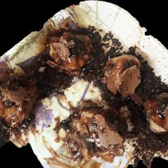 A picture of Chocolate ball with papdi.
