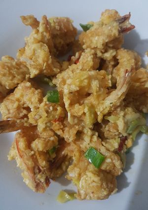 Foto resep Udang saus telur asin