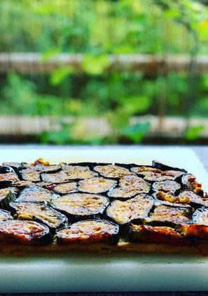 Une photo de Tarte tatin à l'aubergine