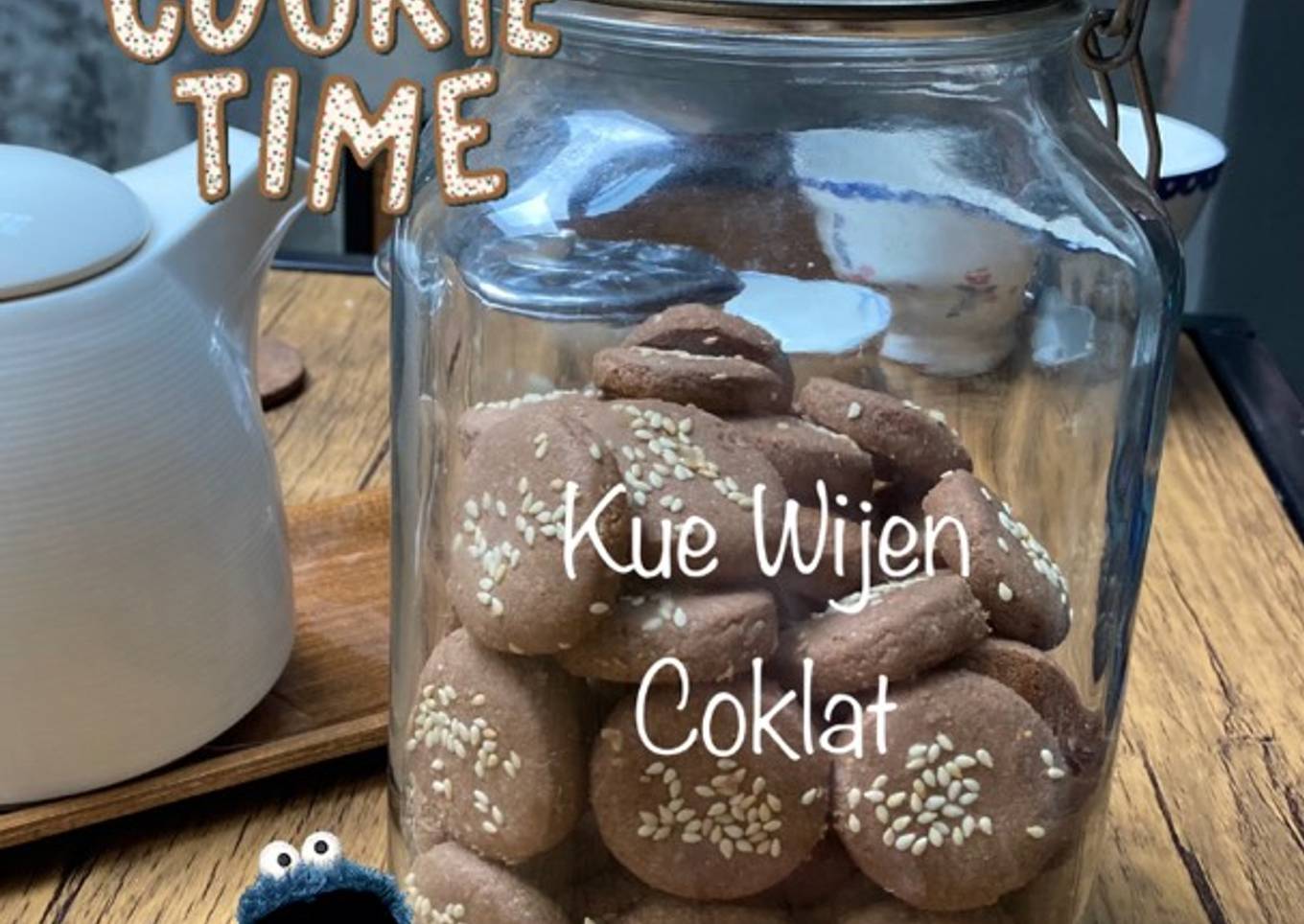 Kue wijen coklat
