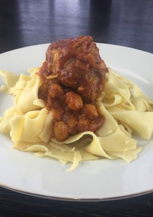 Une photo de PÂTES À LA SAUCE TOMATE/CANNELLE, RECETTE FACILE