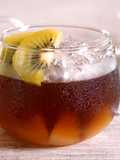 Glitter Earl Grey Tea Jelly with Sweetened Apples