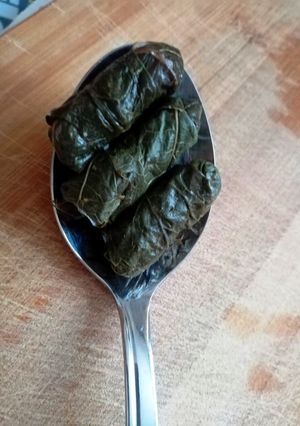 O poză a rețetei Sărmăluțe cu carne de vită în frunză de viță -3 la lingură.