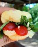 Sándwich de pan nube keto
