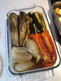 Una foto de Verduras asadas para escalibada