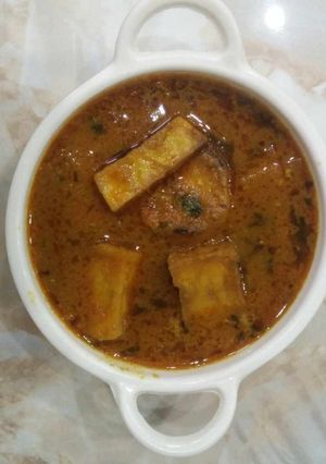 A picture of Rajsthani Gatte Ki Sabzi.