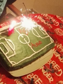 Una foto de Tarta futbolera sin azúcar