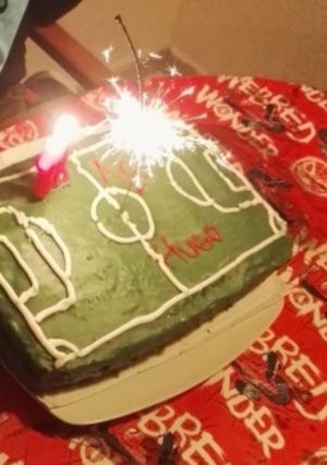 Una foto de Tarta futbolera sin azúcar