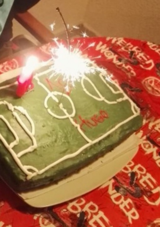 Una foto de Tarta futbolera sin azúcar