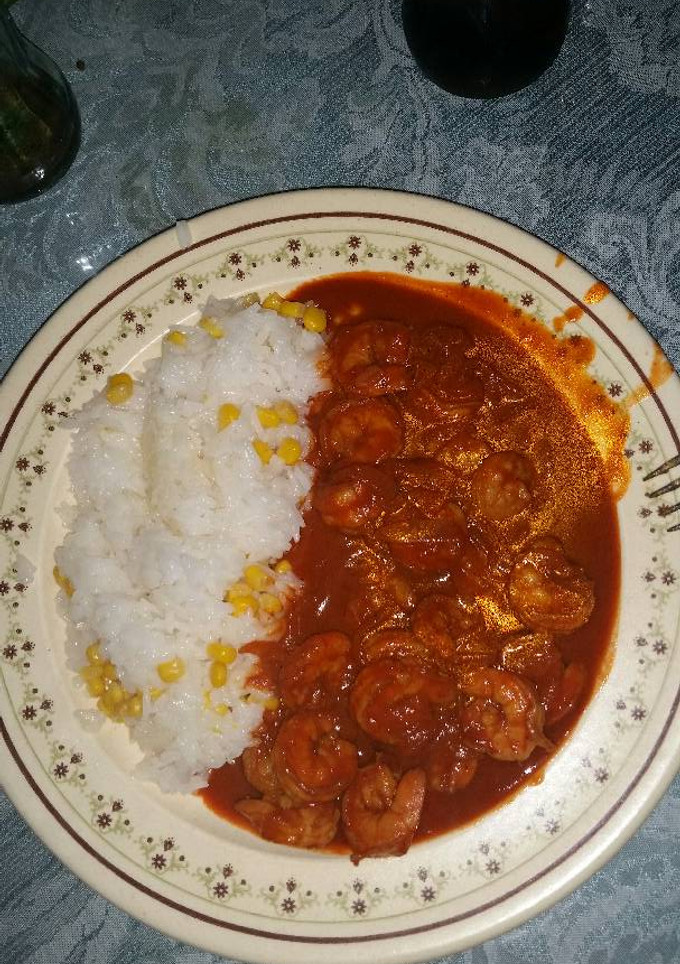 Una foto de Camarones a la diabla