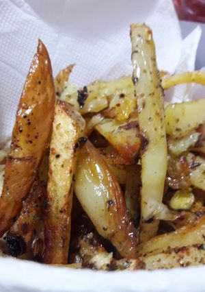Una foto de Papas al horno picantes