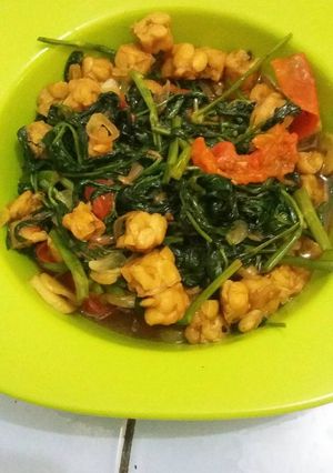 Foto resep Tumis kangkung tempe
