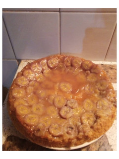 Una foto de Torta invertida de banana