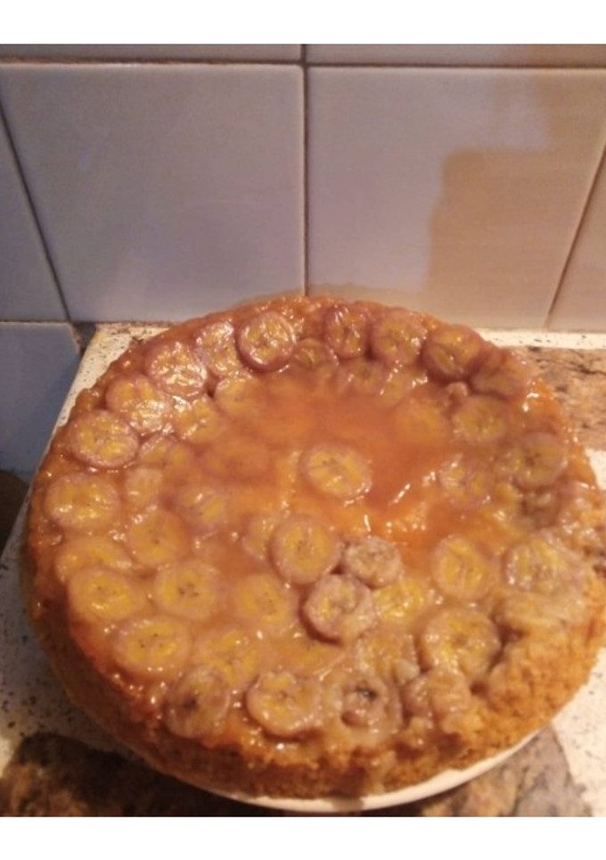 Una foto de Torta invertida de banana