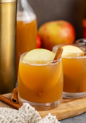 A picture of Apple Cider Bourbon Cocktail.