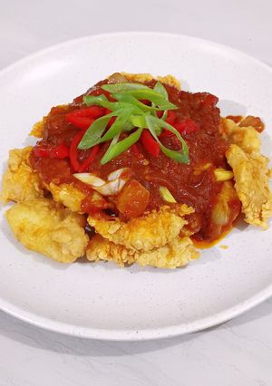 Foto resep Ayam Crispy Saus Padang