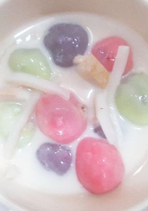 รูปของ 🍡🍡บัวลอยไส้ถั่วแดง🥜มะพร้าวอ่อน🌴#อาหารไทย