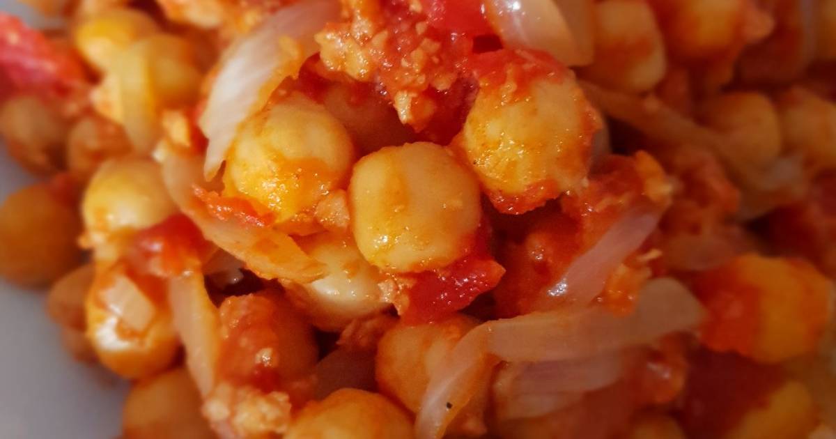 Garbanzos fritos con tomate Receta de Linarejos Cookpad