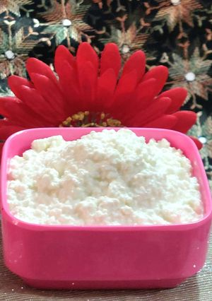 A picture of Homemade soft paneer.
