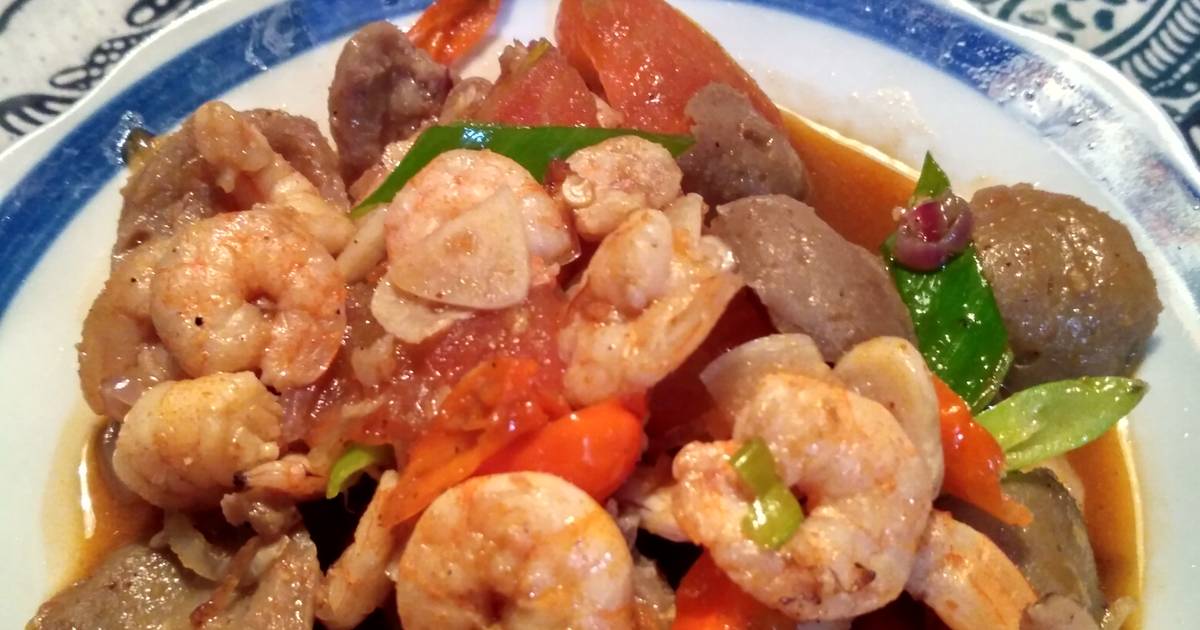 Resep Oseng Bakso Dan Udang Saus Tiram Oleh Privilia Nur Ardipi Cookpad