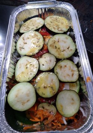 Una foto de Colchón de verduras al horno