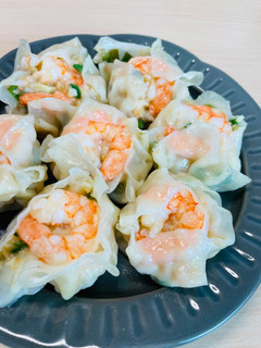 蝦仁燒賣|過熱水蒸氣烤箱微波爐 的食譜成品照片