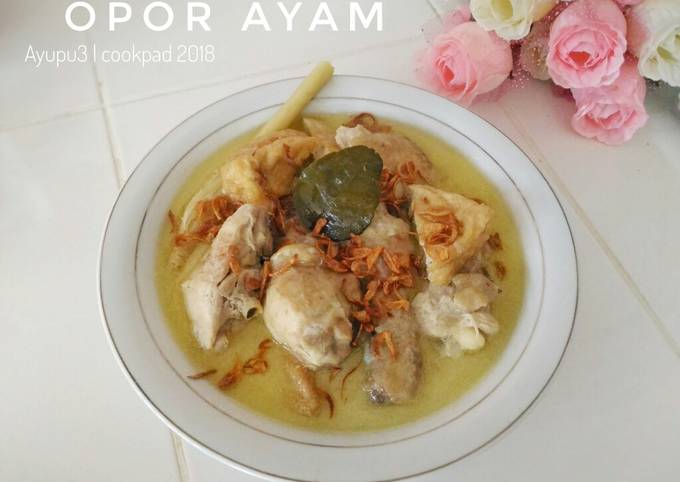 Cara Buat Opor ayam (putih) Murah