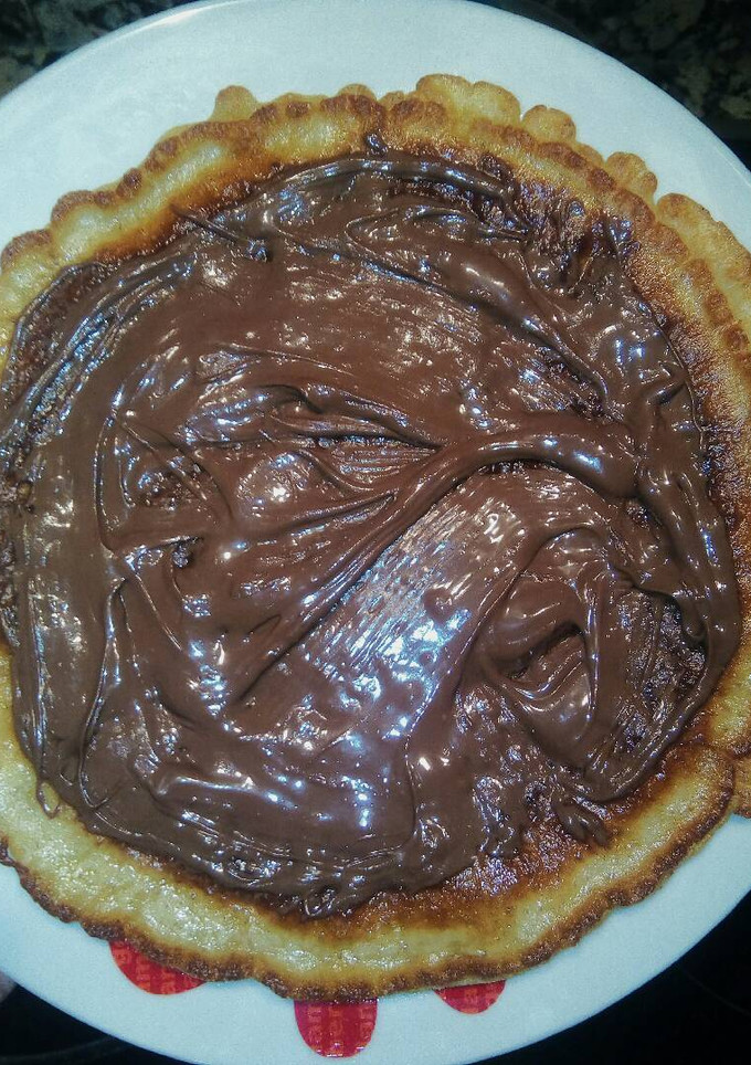 Una foto de Pancakes con Nutella muy fáciles y ricos 🍫🍴
