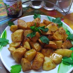 Crispy potato chat A picture of Crispy potato chat.