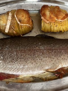 Una foto de Trucha arco iris al horno