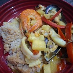 Thai Pineapple Curry with Seafood A picture of Thai Pineapple Curry with Seafood.