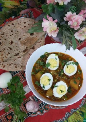 A picture of Boiled egg Alu mater Gravi.