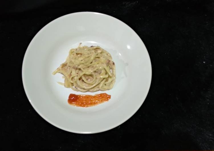 Resep Creamy Fettucini Carbonara oleh Pemuja Mejikom - Cookpad