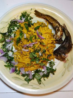 A picture of Abacha(African Salad)... Native style.