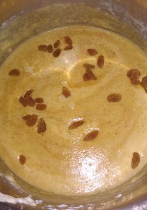 A picture of Gud (jaggery) Payesh.