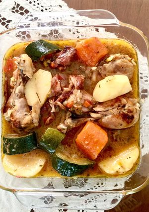 Una foto de Pollo a la campesina