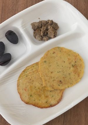 Hình của món Bánh xèo rau củ cho bé.