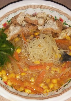Foto resep Soto Pelangi (Bihun, Jagung, Wortel) Favorit Keluarga