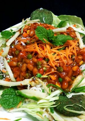 A picture of Tricolour Veg Sizzler.