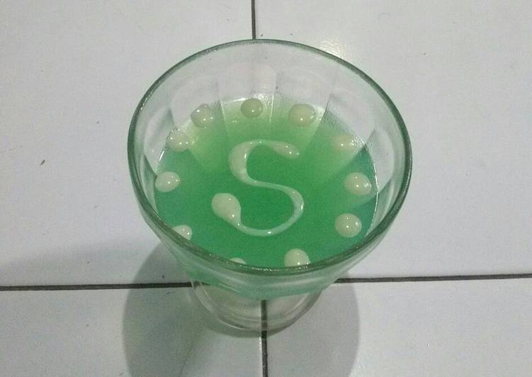 Resep Puding Green krimer putih, Enak
