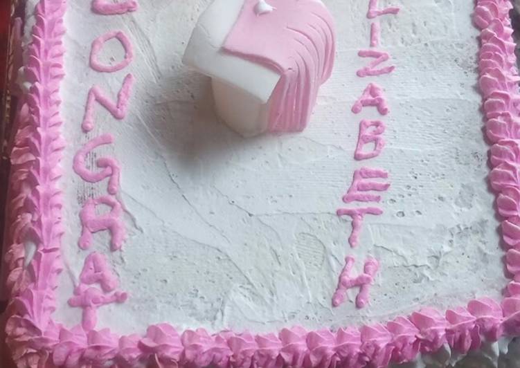 Vanilla graduation cake#authors marathon