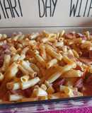 Macarrones con queso y tocino