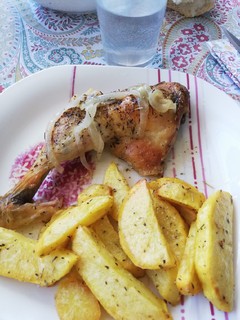 Una foto de Pollo asado al limón