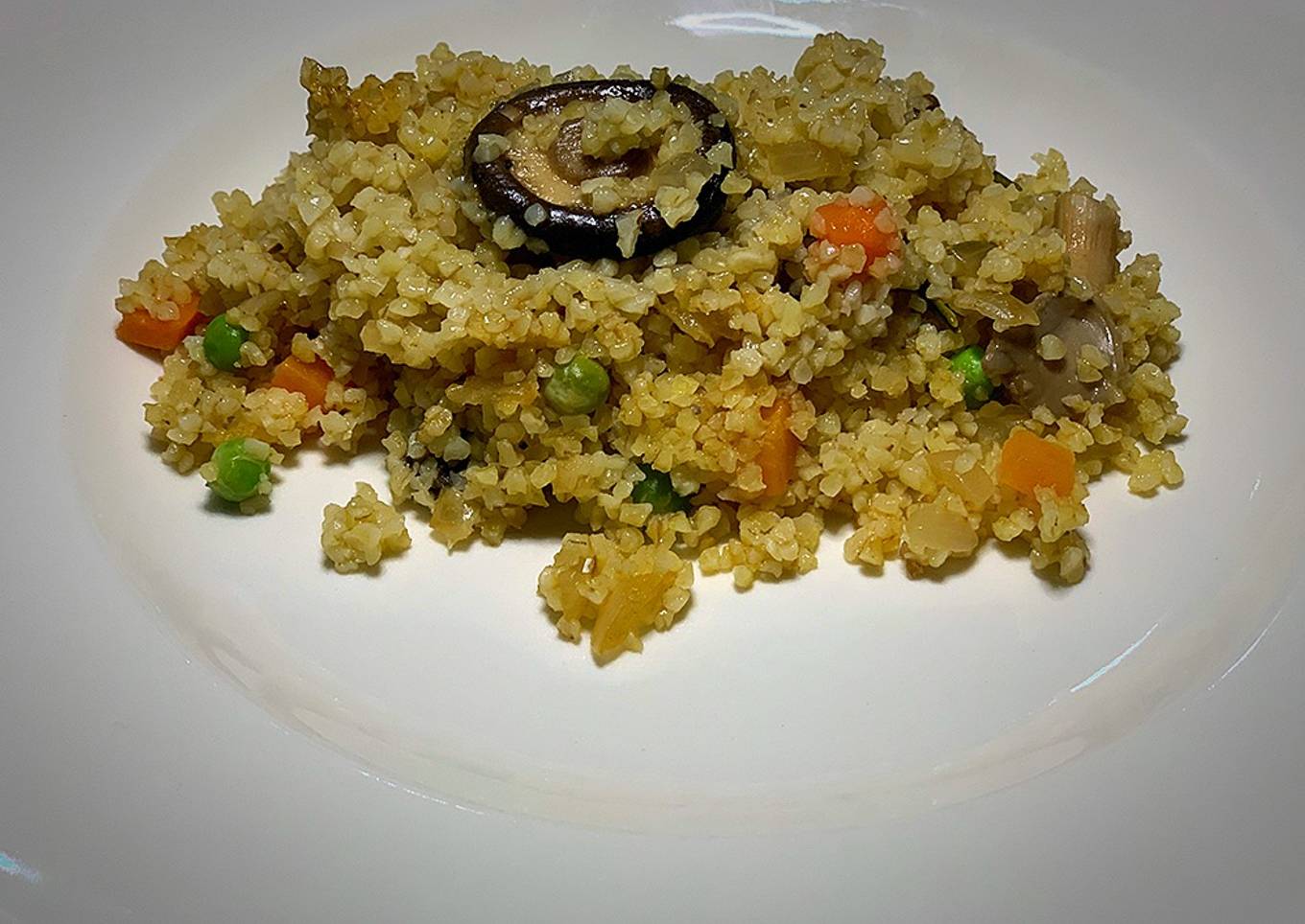 Bulgur con setas y verdura