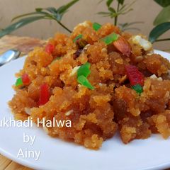 A picture of Mukhadi Halwa.