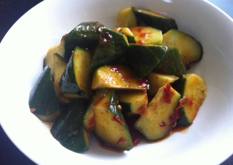 Easiest Way to Prepare Ultimate Spicy Cucumber