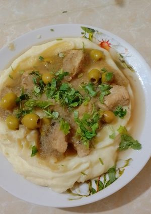 صورة لوصفة بطاطا مهروسة بصوص بيضاء على طريقتي 🧆
