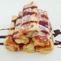 Nutella Banana French Toast Roll-ups A picture of Nutella Banana French Toast Roll-ups.